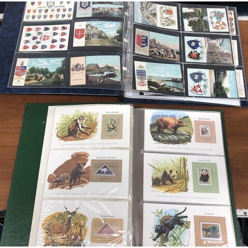 8068 - WWF Animals of the World Stamp Collection album with Certificate of authenticity and a postcard albu... 