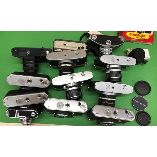 8126 - A quantity of various cameras, Miranda RE, Miranda RE-II, Miranda Sensorex II, Edixa Prismat TTL, Ex... 