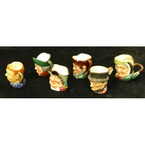 29 - 6 Royal Doulton miniature character jugs 