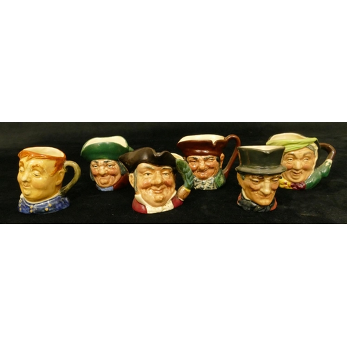 29 - 6 Royal Doulton miniature character jugs 