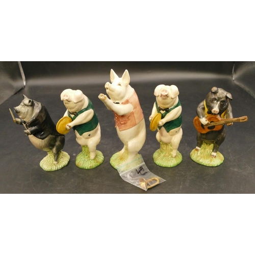 71 - 5 Beswick Promenade Band figures 