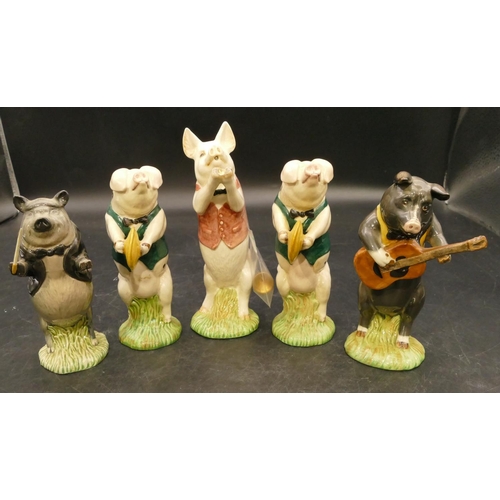 71 - 5 Beswick Promenade Band figures 