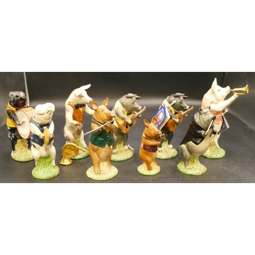 73 - 9 Beswick Promenade band figures 