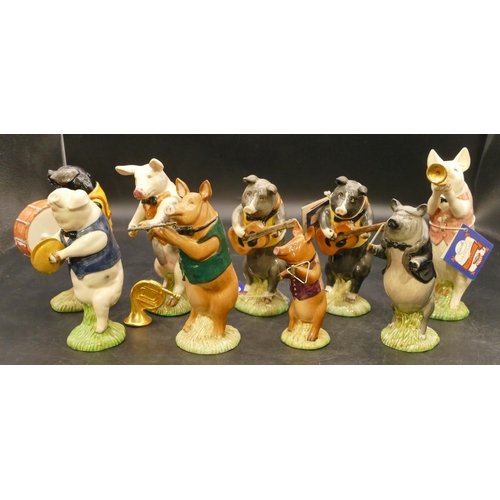 73 - 9 Beswick Promenade band figures 