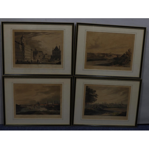 156 - A set of 4 Continental coloured prints 