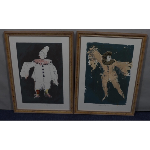 166 - A pair of signed Continental prints 