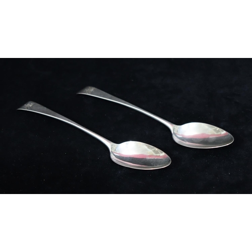 179 - A pair of 18th Century silver tablespoons, London 1790, maker Peter & Johnathan Bateman, 3.5oz