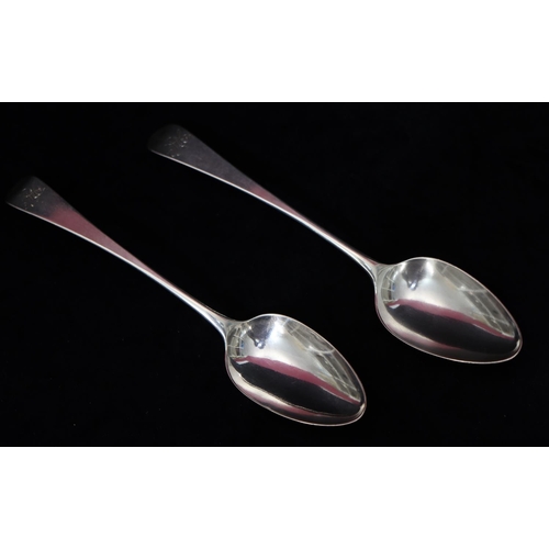 179 - A pair of 18th Century silver tablespoons, London 1790, maker Peter & Johnathan Bateman, 3.5oz