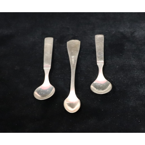 223 - A pair of Denmark 925 silver spoons, FJH, 0.83oz, a Mappin & Webb child's spoon (3)