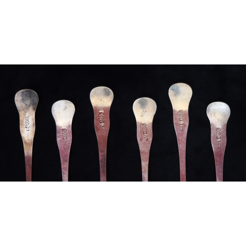 284 - A set of 6 Scottish George III silver tablespoons with shell motifs, Edinburgh 1816, maker's mark, J... 