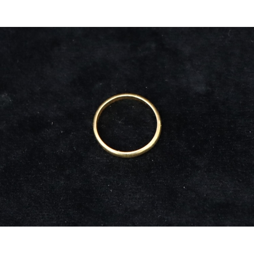 350 - A 22ct gold wedding ring, Size Q, 3.6 grams