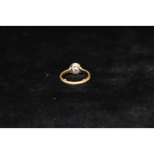 353 - An 18ct gold solitaire diamond ring, approx. 0.80ct, Size J/K (Inclusion to centre), 3.4 grams gross