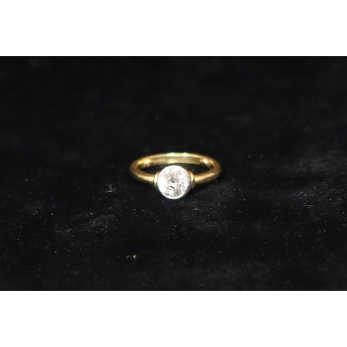 353 - An 18ct gold solitaire diamond ring, approx. 0.80ct, Size J/K (Inclusion to centre), 3.4 grams gross