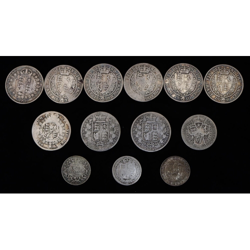 372 - A Victorian silver Half Crown, 1897, 4 x similar Half Crowns, 1898, 1900, 1901 x 2, a similar Victor... 