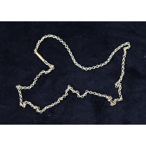 383 - A 9ct gold linked chain (a/f), 3.4 grams