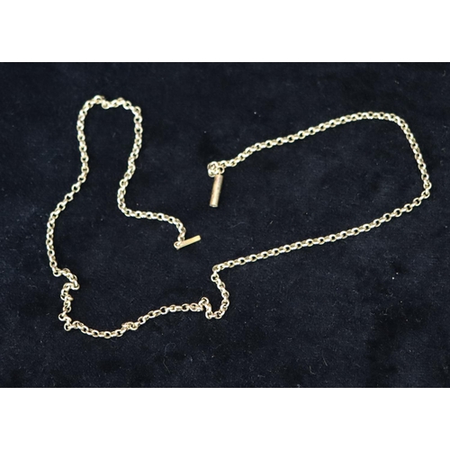 383 - A 9ct gold linked chain (a/f), 3.4 grams