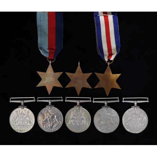 407 - 3 WWII Defence medals, 2 WWII 1939-1945 medals, an Italian Star, a French and German Star and a 1939... 