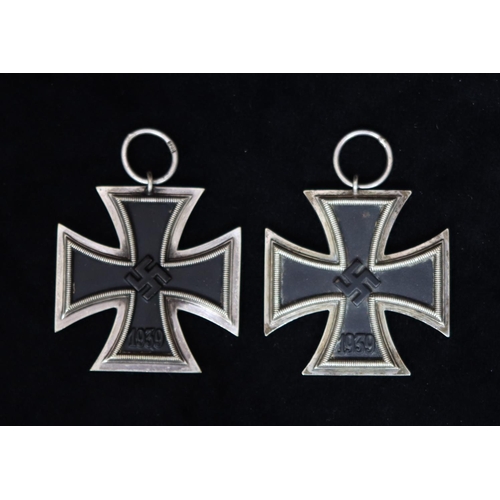 412 - 2 WWII German Iron Cross Second Class (no ribbons)