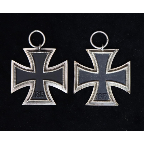 412 - 2 WWII German Iron Cross Second Class (no ribbons)