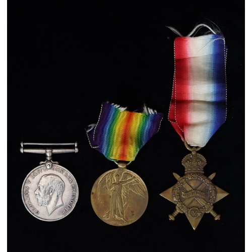 420 - A set of 3 WWI medals, 1914-18 medal, war medal and 1914-15 Star 