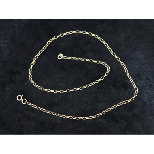 425 - A 9ct gold linked necklace, 44cm long, 3.4 grams