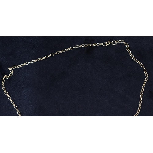 425 - A 9ct gold linked necklace, 44cm long, 3.4 grams