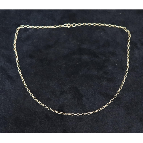 425 - A 9ct gold linked necklace, 44cm long, 3.4 grams