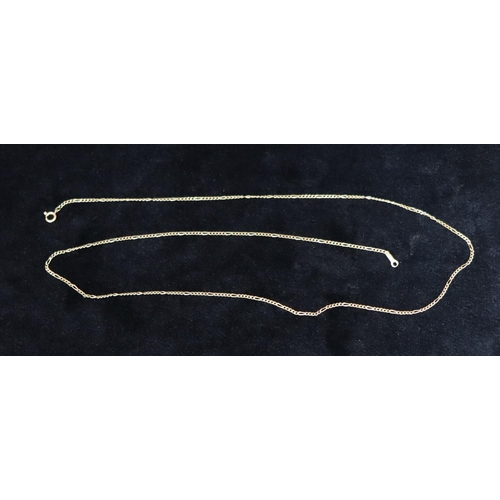 426 - A 9ct gold long necklace, 66cm long, 4 grams