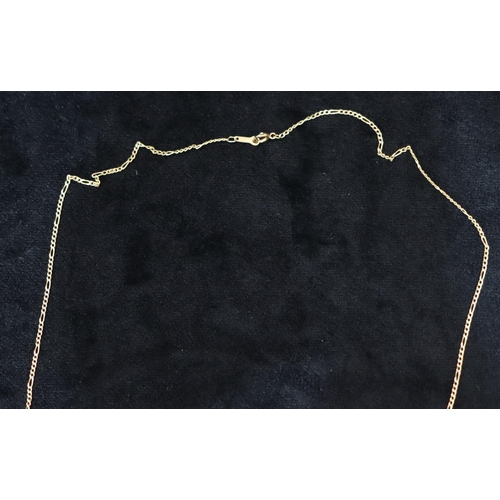 426 - A 9ct gold long necklace, 66cm long, 4 grams