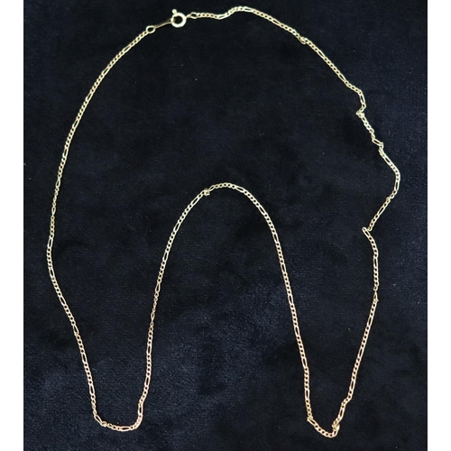 426 - A 9ct gold long necklace, 66cm long, 4 grams