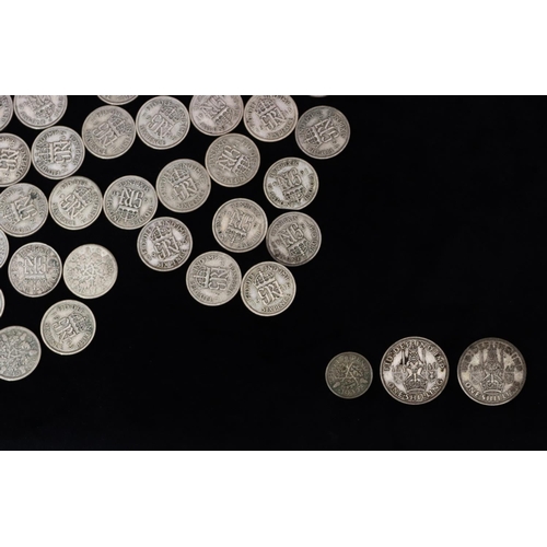 523 - A large quantity of various pre-1947 Sixpences, 683 grams