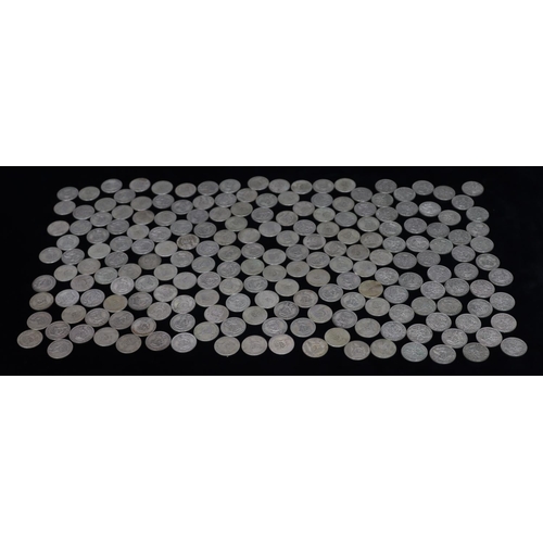 529 - A quantity of various pre-1947 One Shillings, 1096 grams