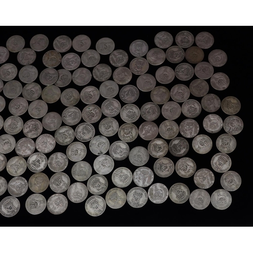 532 - A quantity of pre-1947 One Shillings, circa 1920/29, 602 grams