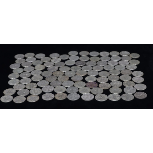 536 - A large quantity of various pre-1947 One Florins, 1095 grams