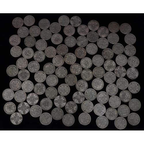 537 - A large quantity of various pre-1947 One Florins, 1031 grams