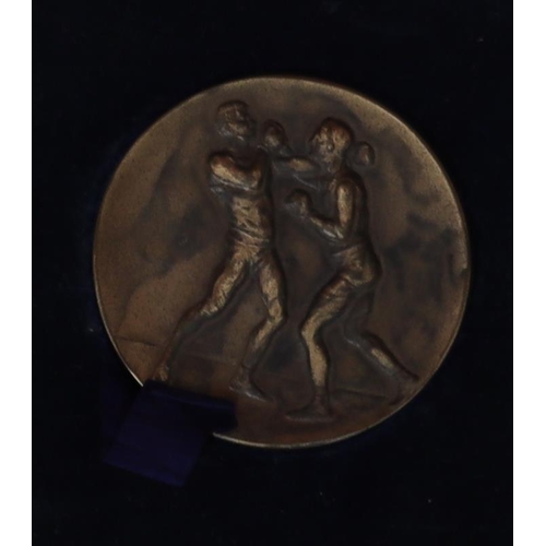 559 - A military Lancashire Regiment bronze boxing medal (cased), a military Love Token lidded box with ra... 