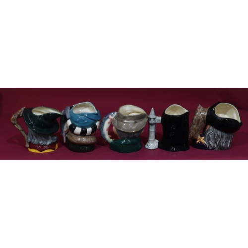 71 - 5 Royal Doulton character jugs 