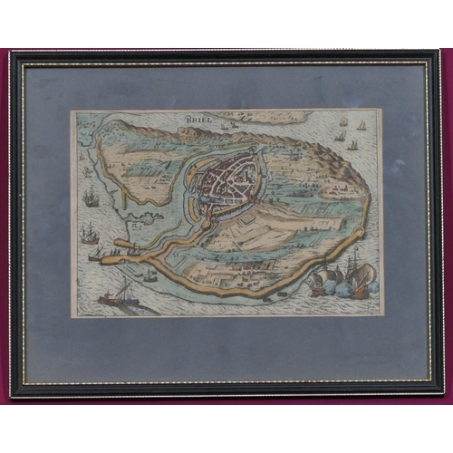 731 - An 17th Century hand-coloured map 