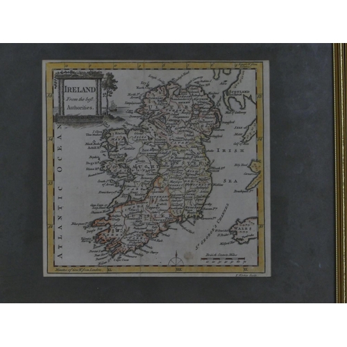 732 - 3 Kitchin hand-coloured maps 