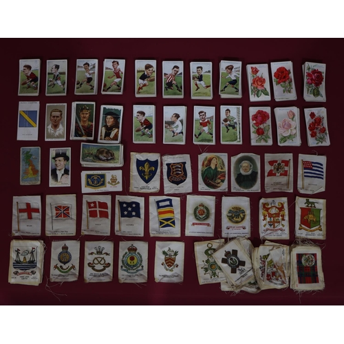 823 - A quantity of various silk and other cigarette cards including military crests, John Players, Footba... 