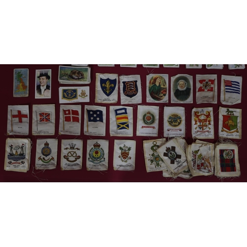 823 - A quantity of various silk and other cigarette cards including military crests, John Players, Footba... 