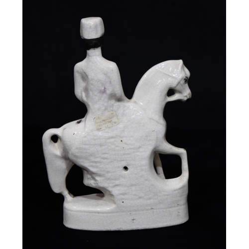 9 - A Victorian china Staffordshire figure on horseback 