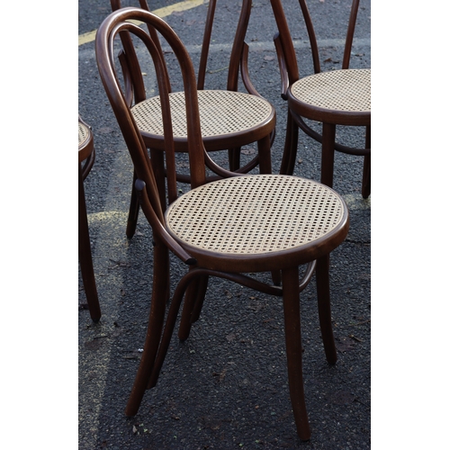 1024 - A set of 6 modern Bentwood chairs with cane seats. This Lot is not held by PF Windibank. Please call... 