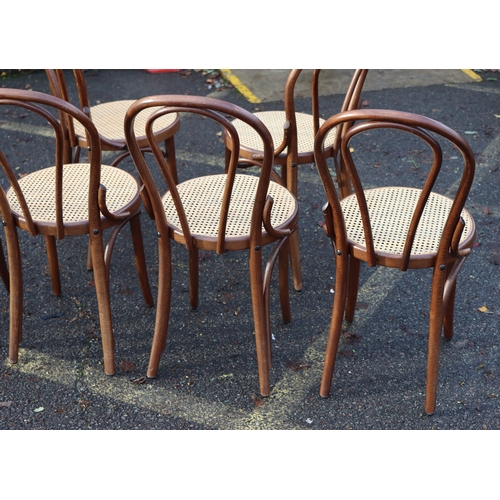 1024 - A set of 6 modern Bentwood chairs with cane seats. This Lot is not held by PF Windibank. Please call... 