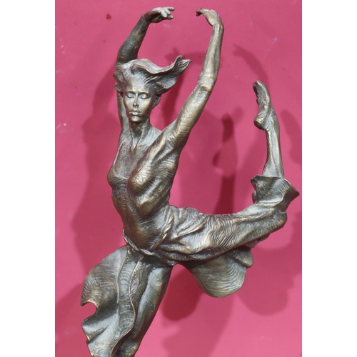 1065 - Carl Payne, a bronze resin sculpture, Leap of faith, limited edition, 52cm.