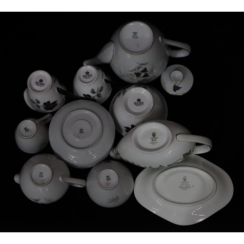 1081 - A part KPM china coffee service, coffee pot, cream jug, sugar bowl, 6 saucers 4 cups, 5 Royal Albert... 