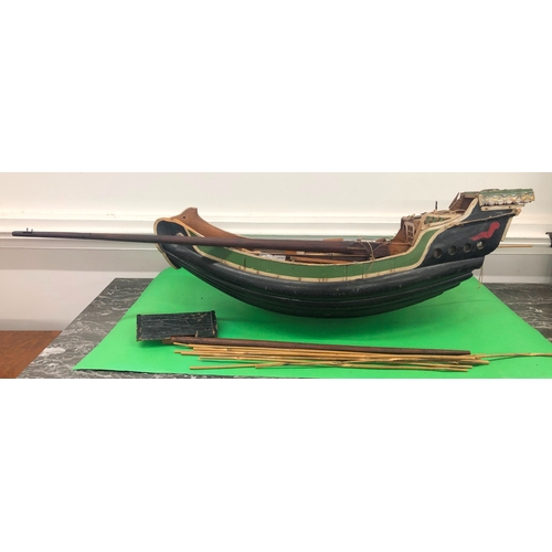 1138 - A model Chinese Junk boat etc.