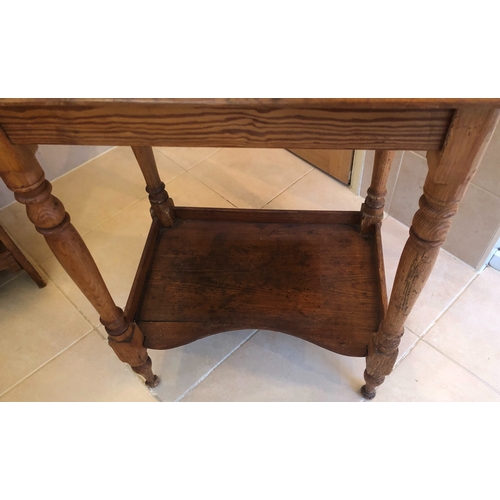 1148 - A pine wash stand with shelf below, 71.5cm wide, 47cm deep, 100.5cm high. This Lot is not held by PF... 