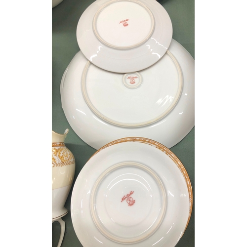 1217 - A Noritake part service, 6 cups, 6 saucers, 6 side plates, 1 jug, 1 platter, 3 Noritake cups and sau... 