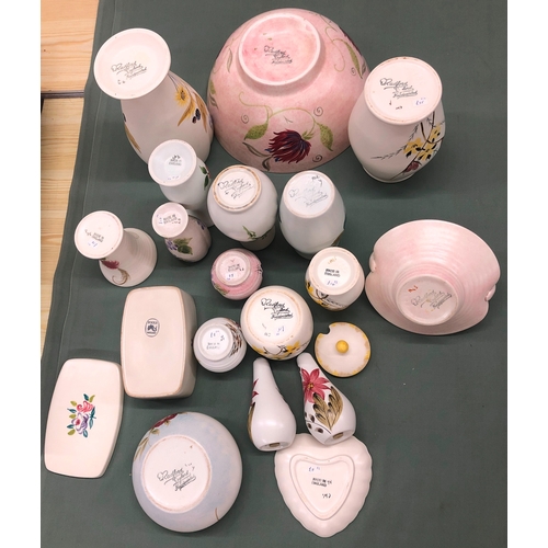 1221 - A quantity of Radford china, vases, bowl, butter dish etc.